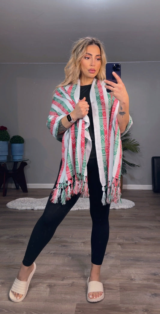 Reboso Tricolor Blanco