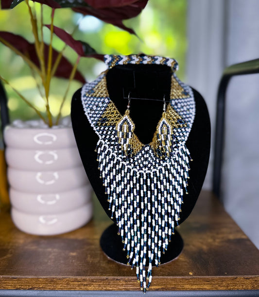 Maya (set of 3) Navy and Gold