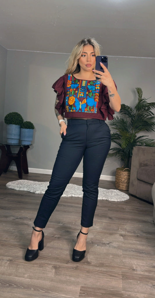 Blusa Mariposa (Burgundy)