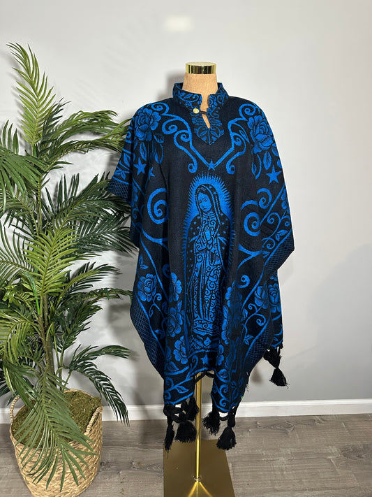 Gabán Virgen (Negro y Azul)