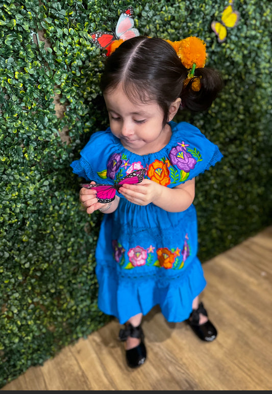 Vestidito Azul claro olan