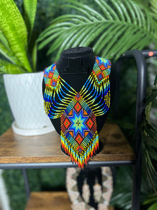 Huichol Necklaces (blue)