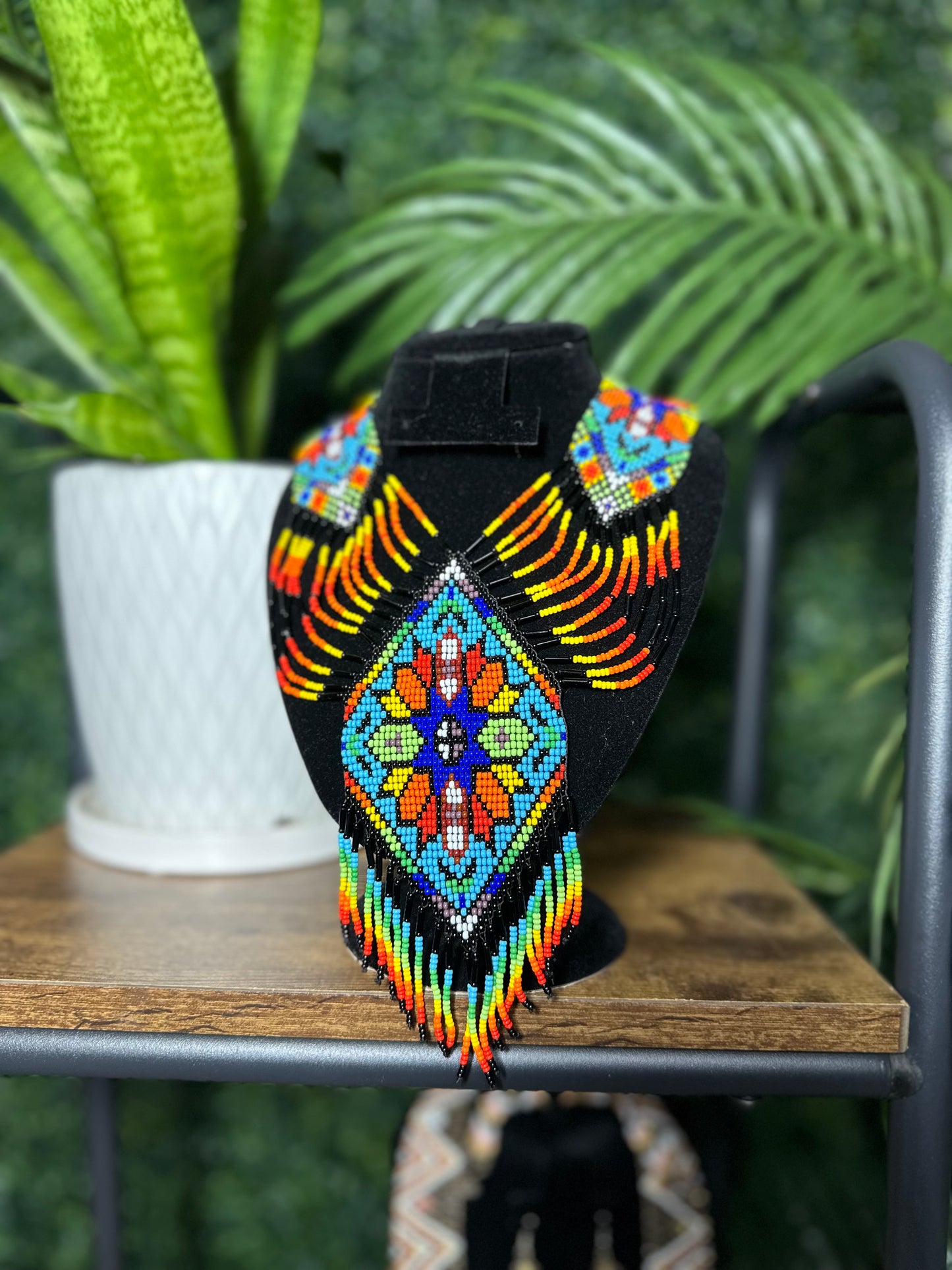 Huichol Necklaces (Orange)