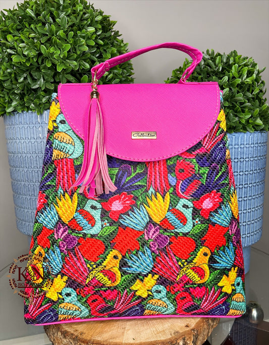 Pink bird Backpack