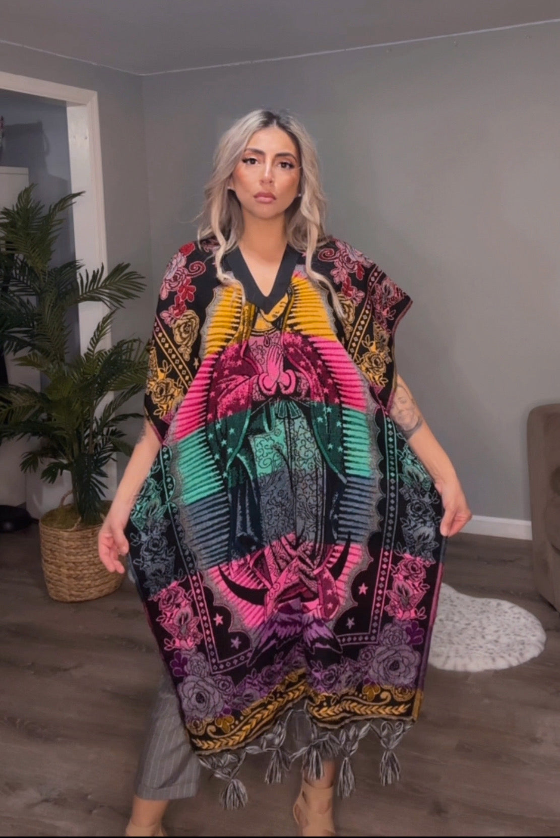 Rebosos Poncho Virgen de Guadalupe