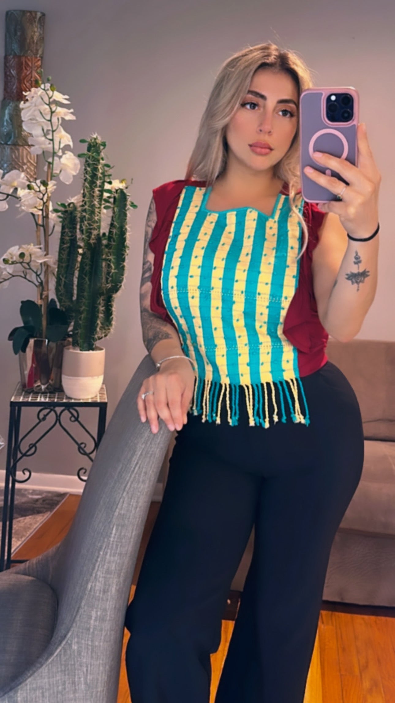Katalina Top (Burgundy)