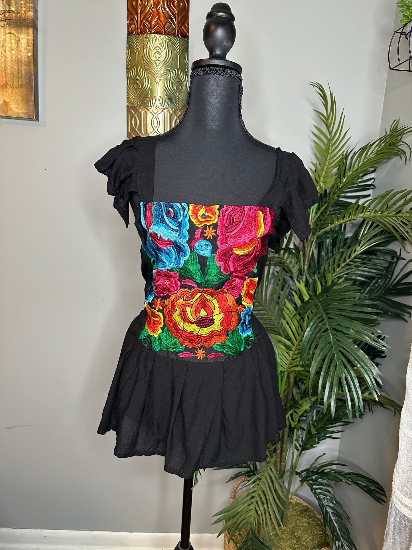 Blusa Olga Rosas (Negra)