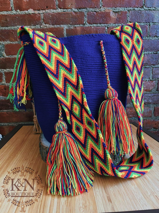 Wayuu Mochila tribal (royal blue)